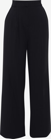 Regular Pantalon à plis ' Erika ' FRESHLIONS en noir : devant