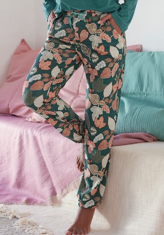 VIVANCE Pyžamové kalhoty – zelená: přední strana