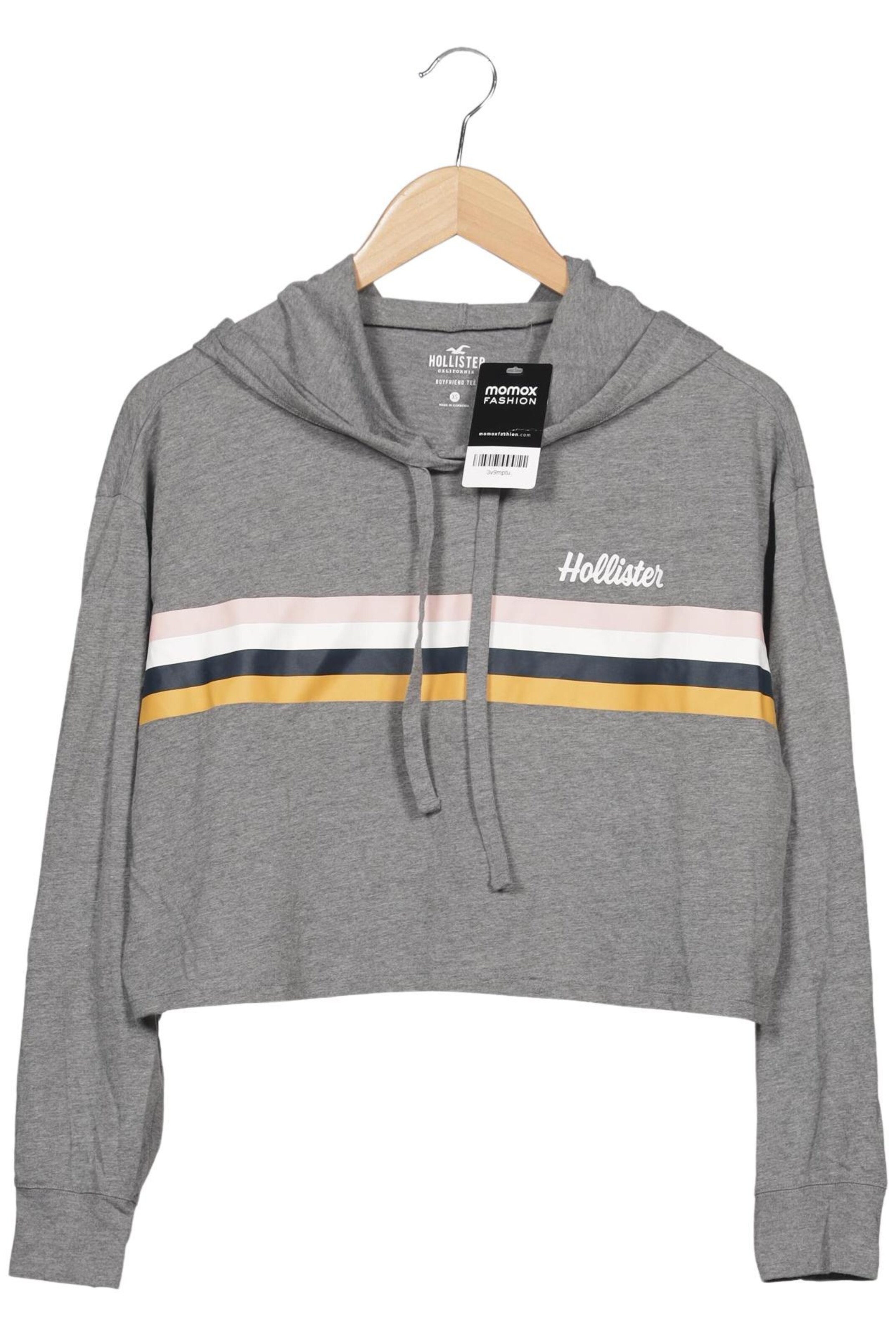 HOLLISTER Sweatshirt & Zip-Up Hoodie in XS in Grey: front