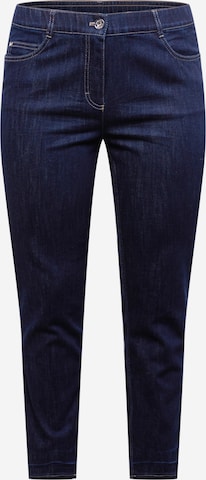 SAMOON Slimfit Jeans in Blauw: voorkant