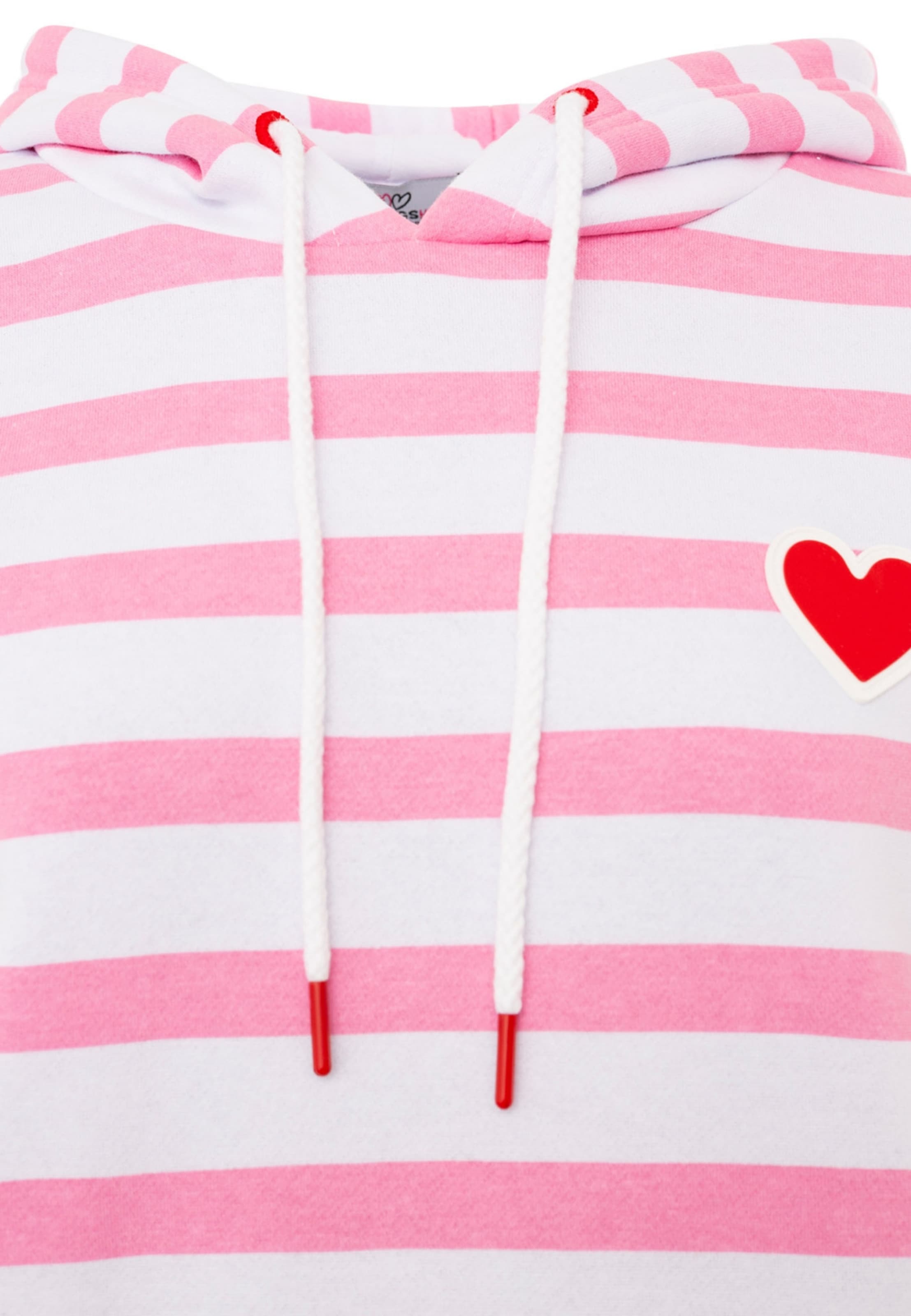Sweat-shirt Zwillingsherz en rose