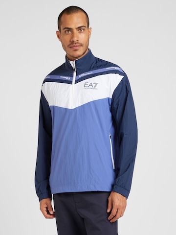 EA7 Emporio Armani Sport sweatshirt i blå: framsida