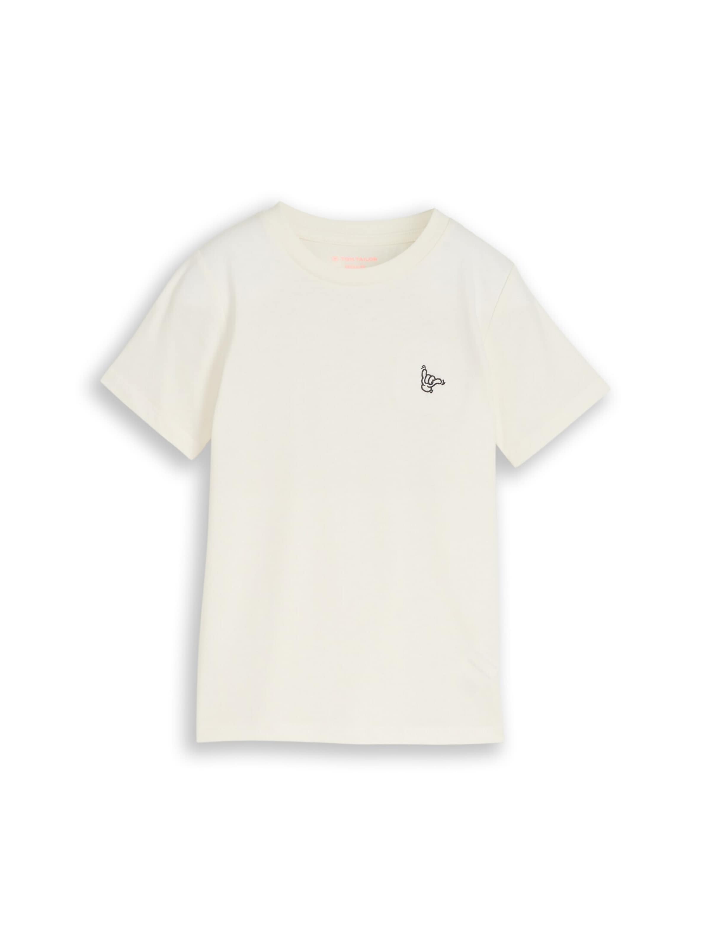 T-Shirt TOM TAILOR en blanc : devant