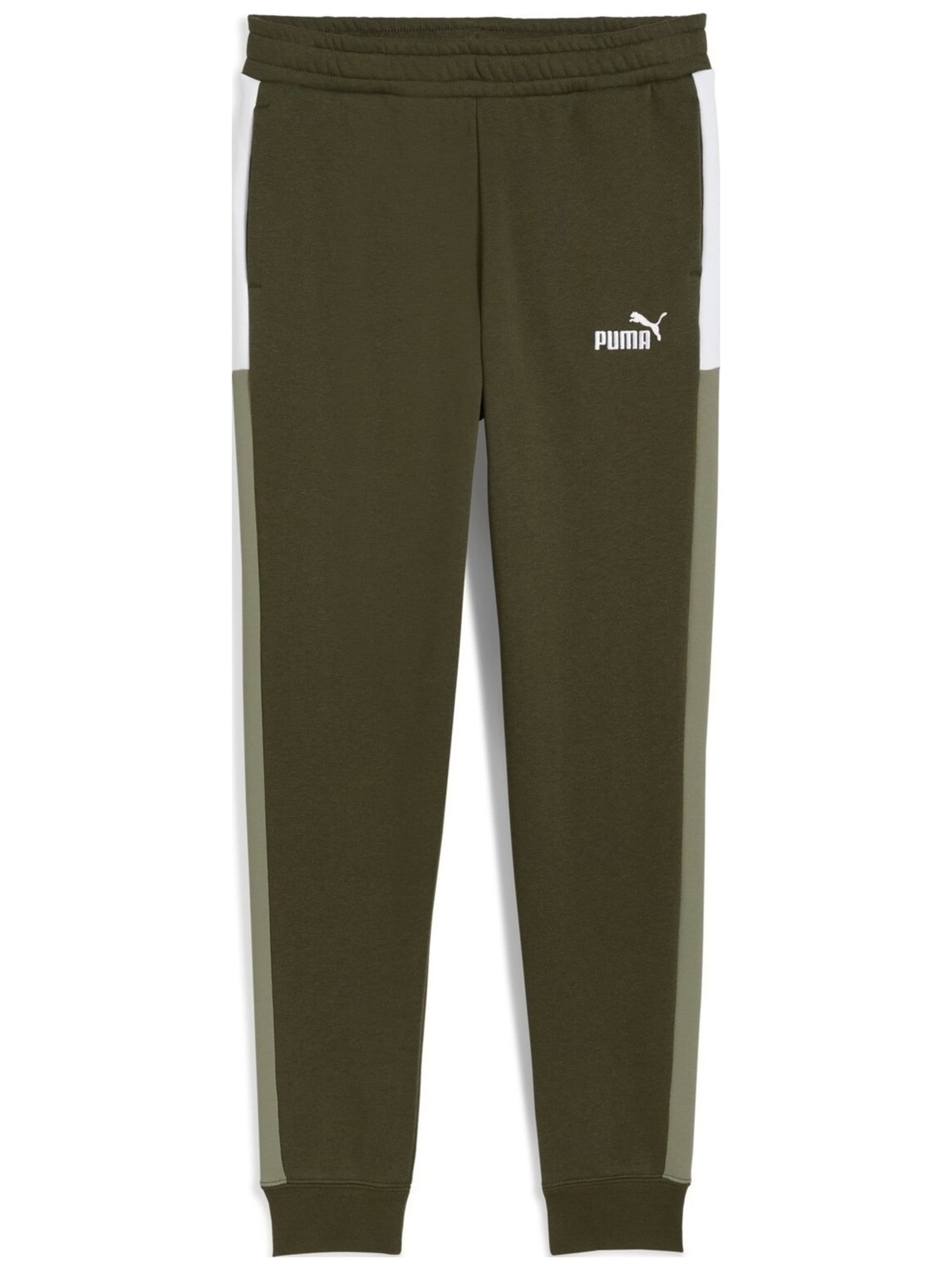 PUMA - regular Pantalón deportivo 'Puma Ess Block Sweatpants' en verde: frente