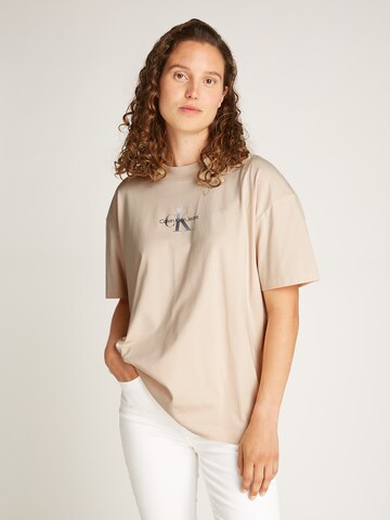 Maglietta di Calvin Klein Jeans in beige: frontale