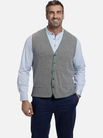 Charles Colby Knit Cardigan 'Duke Phelim' in Grey: front