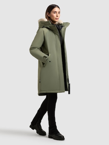 khujo - Sobretudo de inverno 'Semie3' em verde