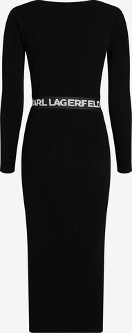 Karl Lagerfeld - Vestido de punto en negro: frente