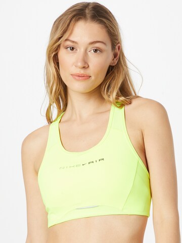 NIKE Bustier Sport bh in Geel: voorkant