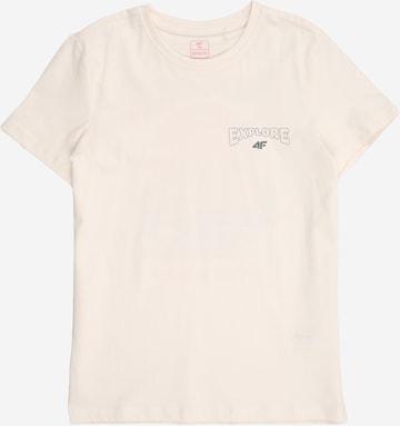 4F Junior Funktsionaalne särk, värv valge: eest vaates