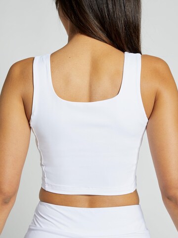 Haut de sport '2-in-1 Sport Crop Top mit Bustier' SPORTKIND en blanc