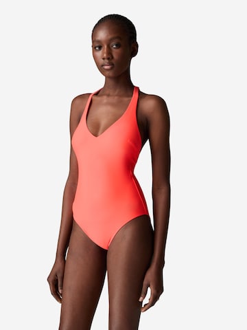 Bogner Fire + Ice Bustier Badeanzug 'Zahara' in Orange: predná strana