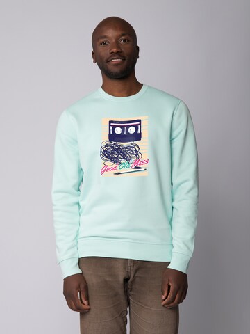 Felpa ' Good Old Mess ' di Watapparel in blu: frontale