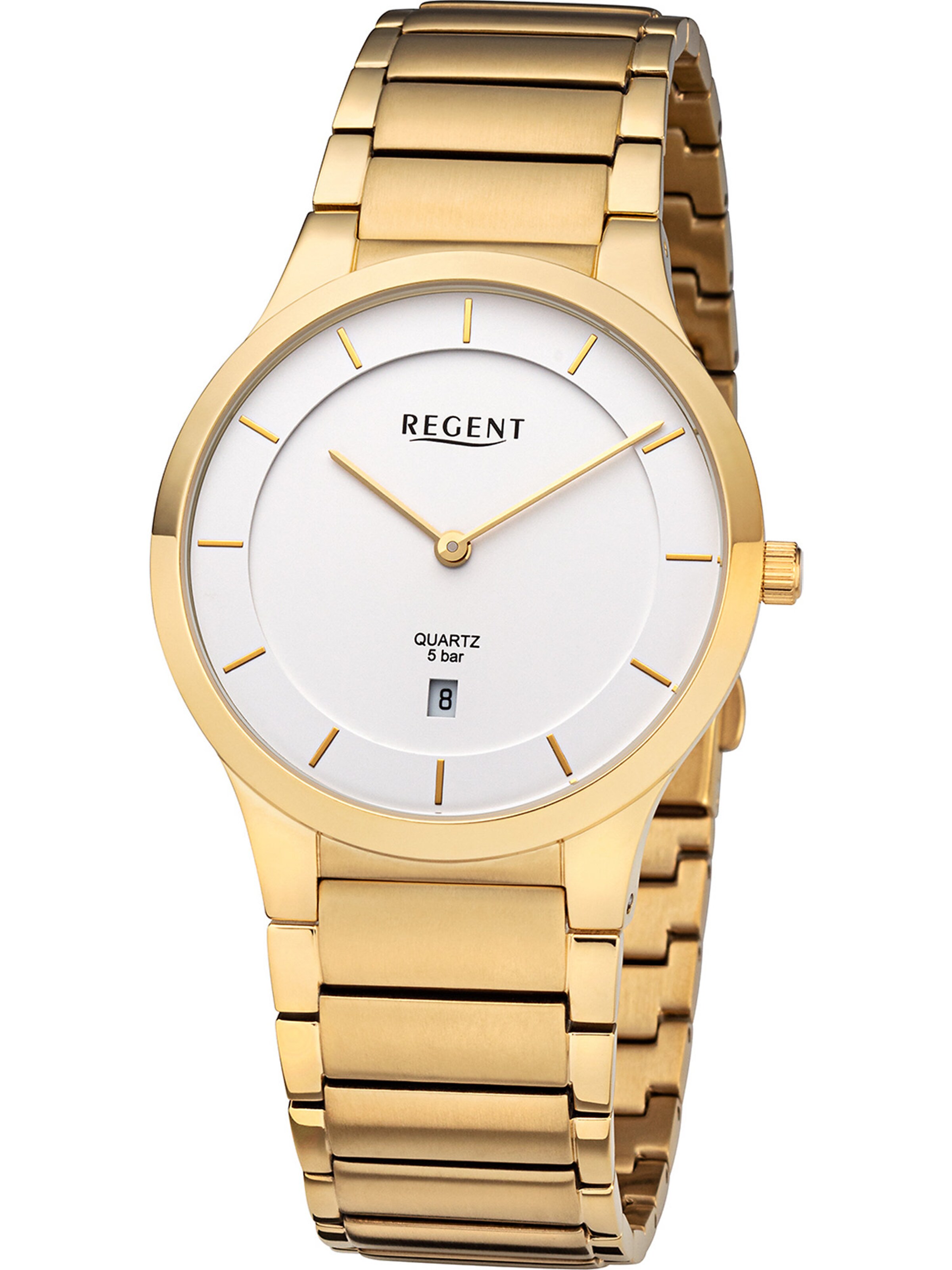 REGENT Analog Watch in Gold: front