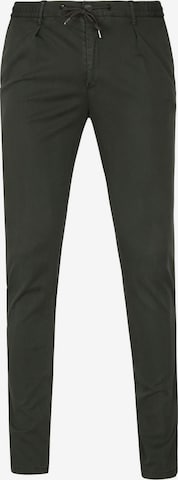 Profuomo Slim fit Chino trousers in Green: front