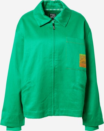 Afends Between-Season Jacket in Green: front