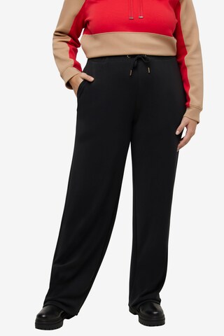 Ulla Popken Regular Pants in Black: front