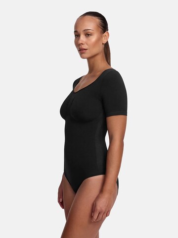 cfab Shapingbody 'T-Shirt Bodysuit Sculpting Shapewear mit Slip' in Zwart