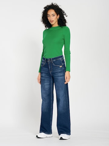 Regular Jean '94AMELIE WIDE' Gang en bleu : devant