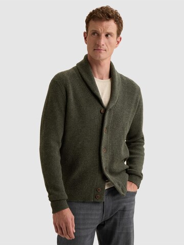 Giacchetta 'Cardigan in 100% wool with allover rib texture' di VANGUARD in grigio: frontale