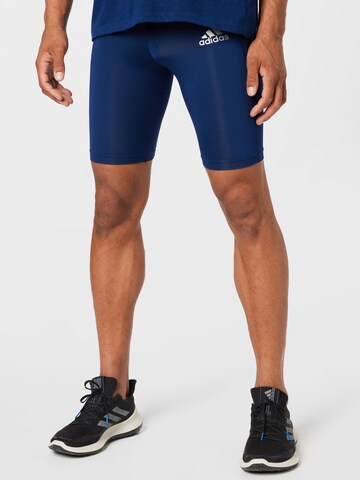 ADIDAS SPORTSWEAR Skinny Sporthose 'Techfit ' in Blau: predná strana