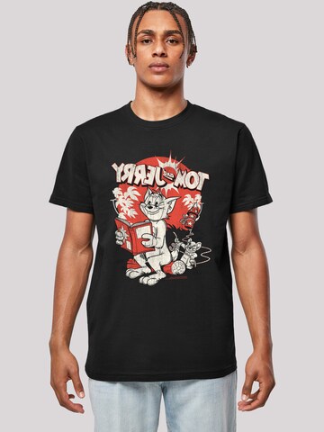 F4NT4STIC Shirt 'Tom und Jerry Rocket Prank' in Zwart: voorkant