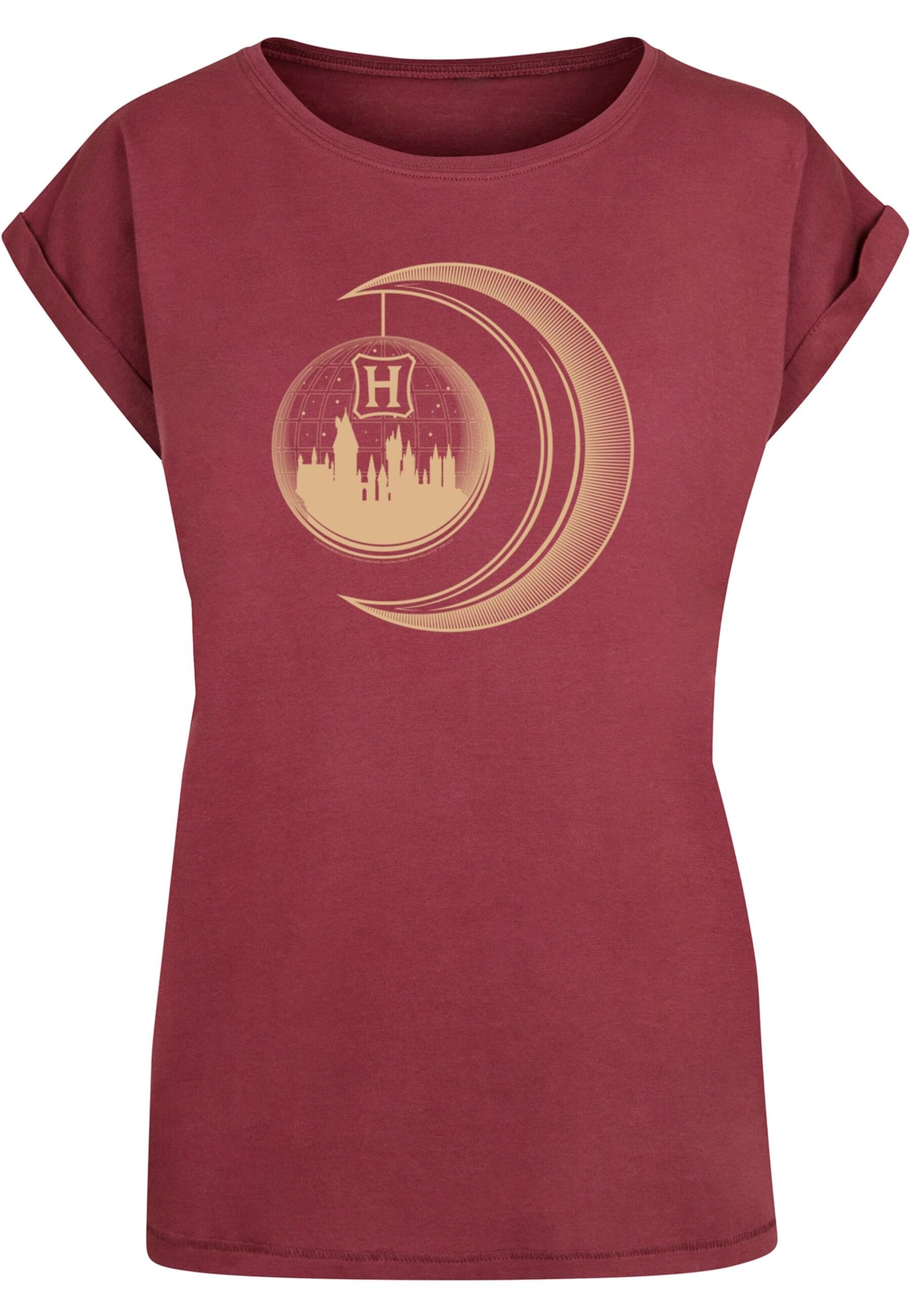 ABSOLUTE CULT T-Shirt 'Harry Potter - Hogwarts Moon' in Rot: Vorderseite
