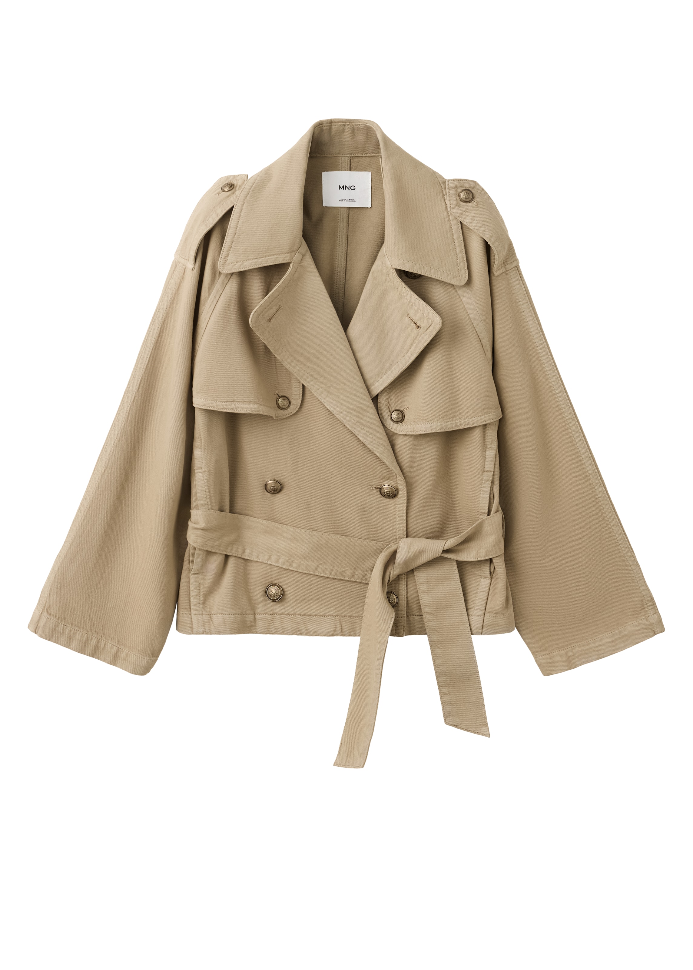 MANGO Between-seasons coat 'KURT' in Beige: front
