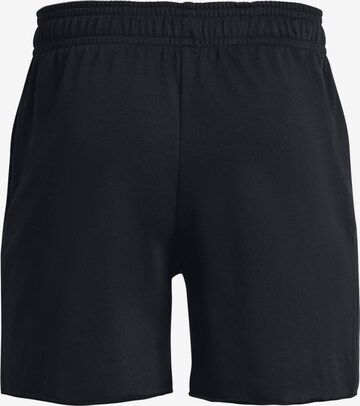 Regular Pantalon de sport 'Rival Terry 6' UNDER ARMOUR en noir