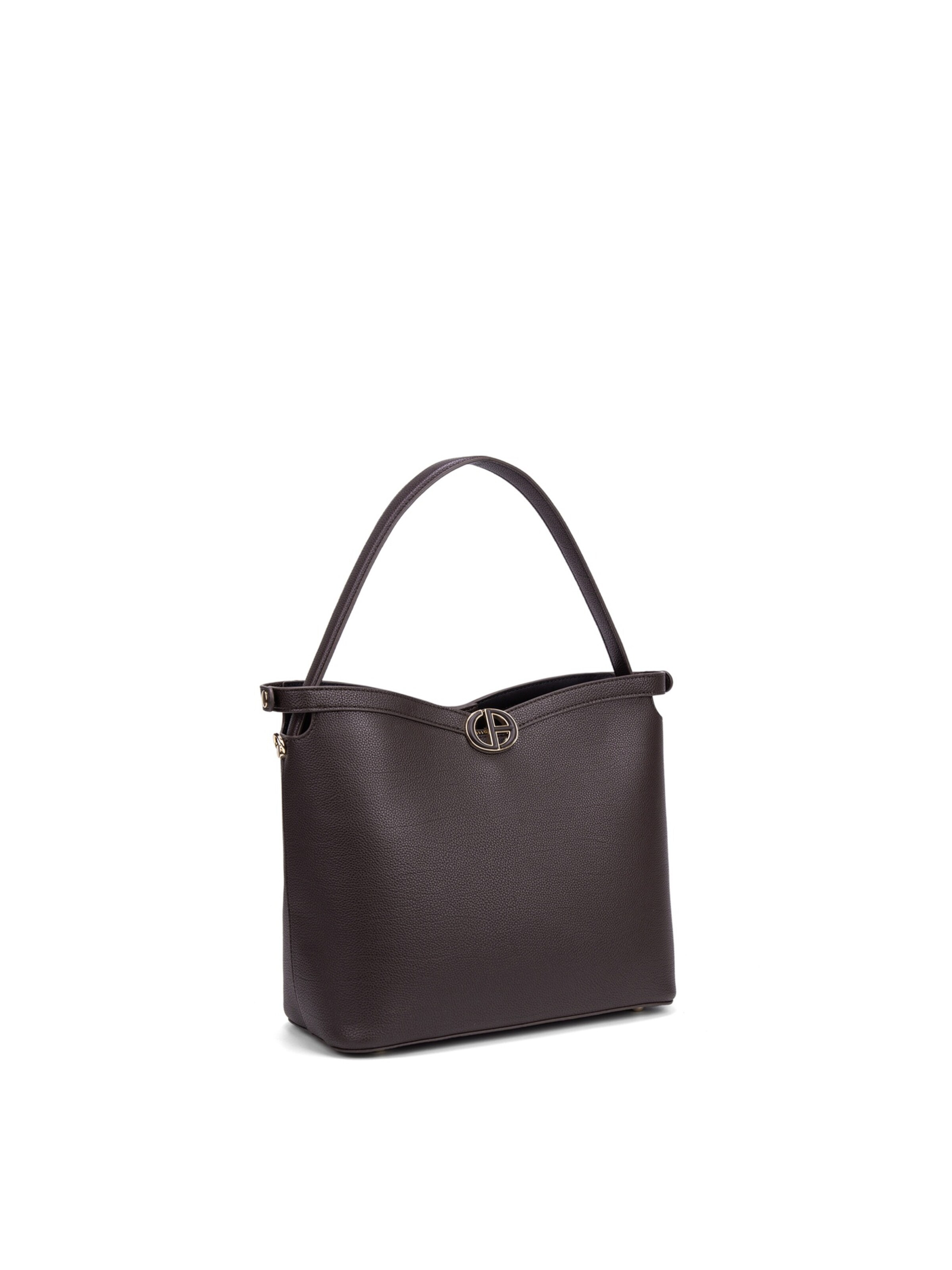 Borsa a spalla di Chrisbella in marrone: frontale