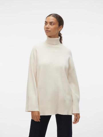 VERO MODA Pullover 'GOLD NEEDLE' in Beige: predná strana