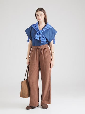 QS Wide leg Trousers in Brown