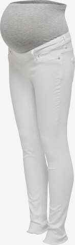 Only Maternity Skinny Jeans in White: front