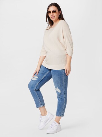 Vero Moda Curve Sweater 'TUGALEX' in Beige