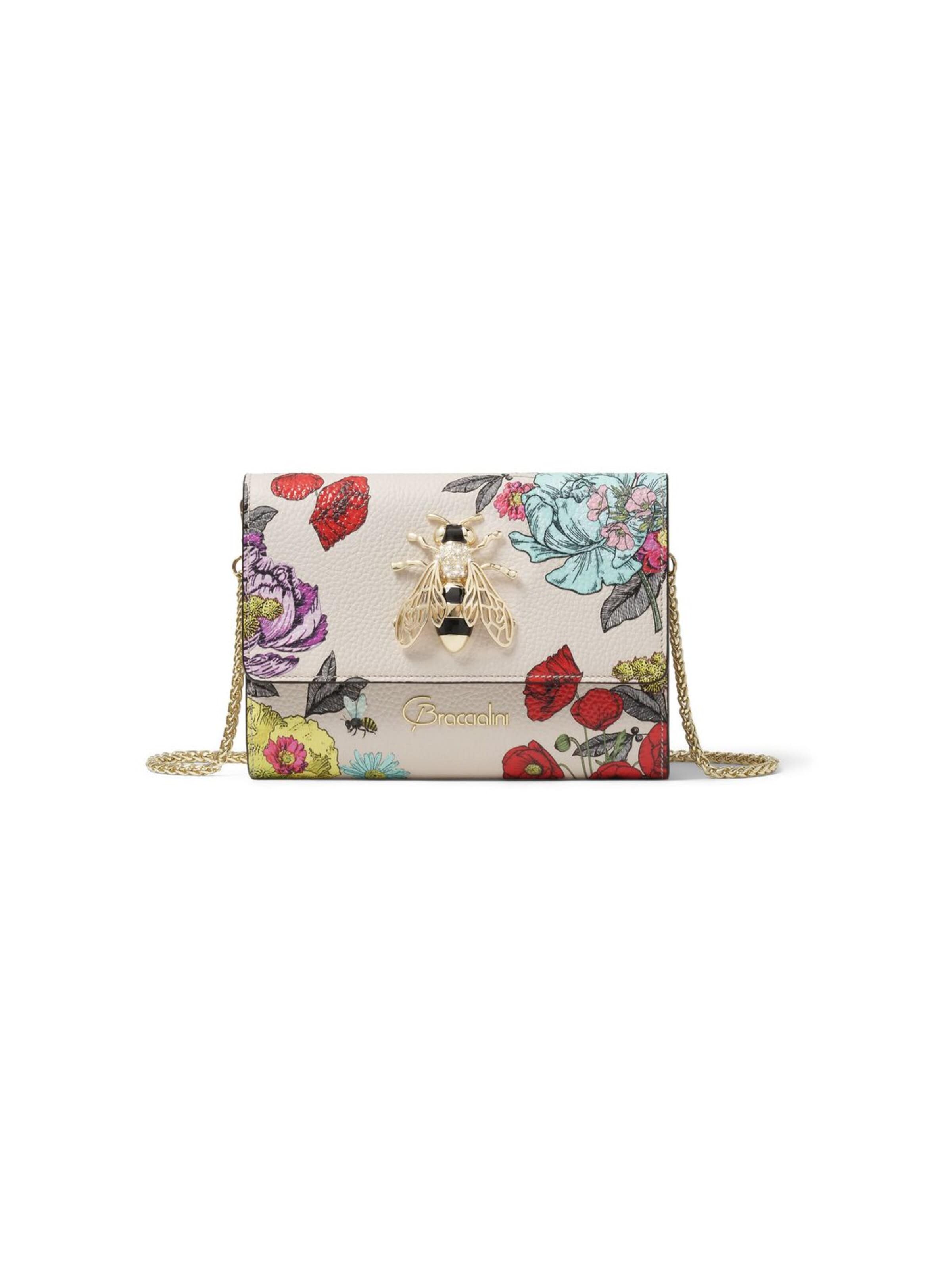 Braccialini - Bolso de noche 'Lady Print' en beige: frente