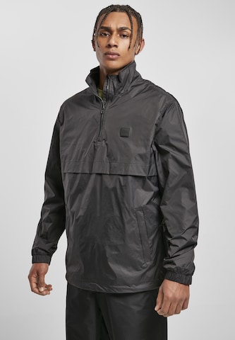 Urban Classics Regular fit Between-Season Jacket in Black: front