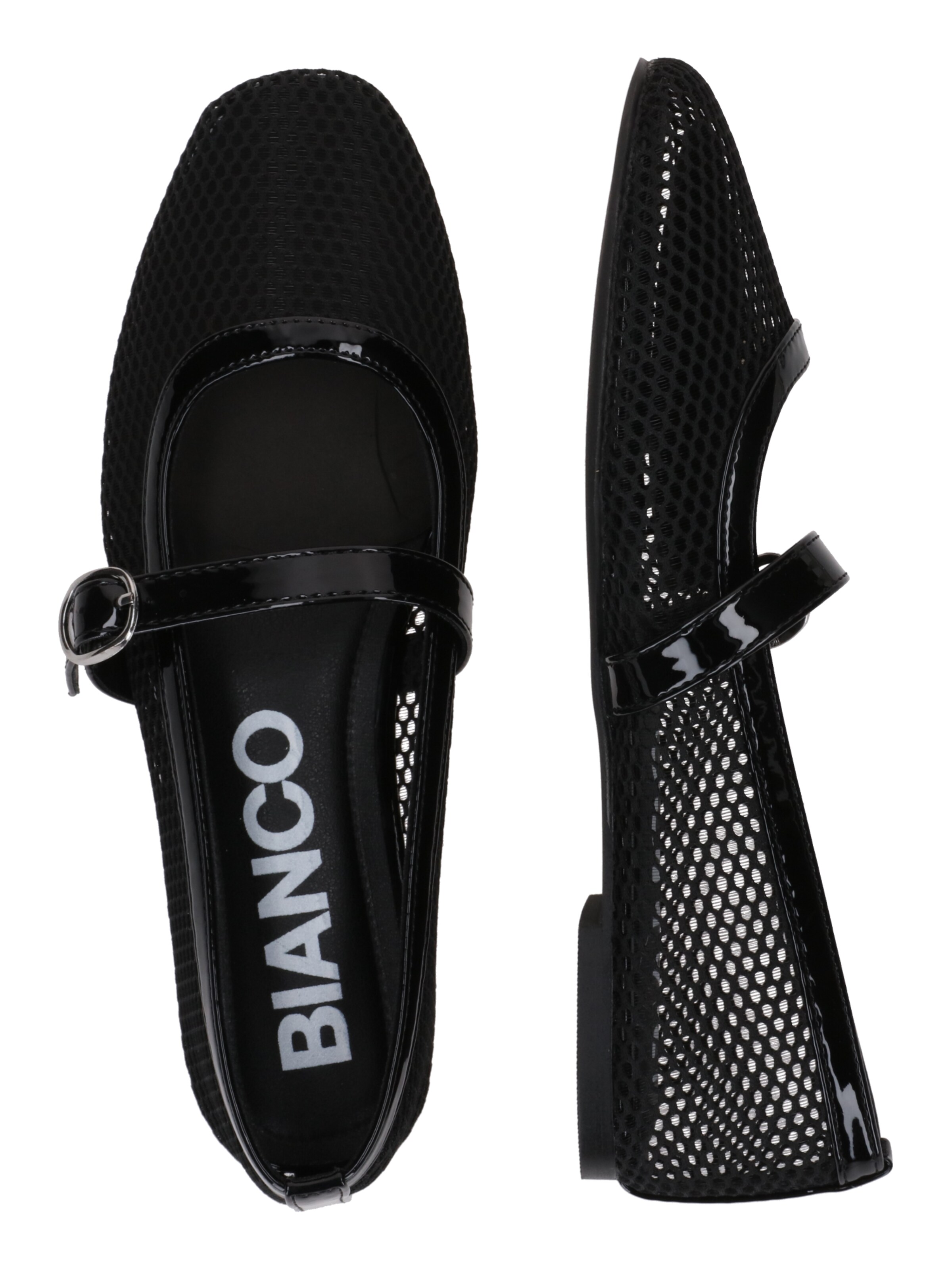 Ballerina con cinturino 'LILJA' di Bianco in nero