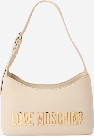 Borsa a spalla 'Bold Love' di Love Moschino in beige: frontale
