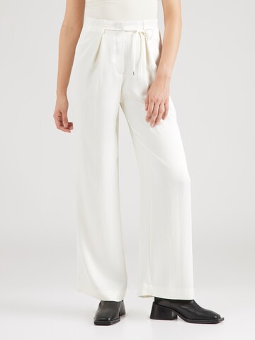 s.Oliver BLACK LABEL Wide leg Veckad byxa i beige: framsida