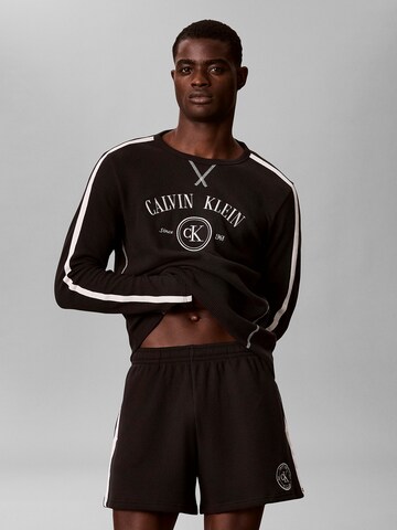 Calvin Klein Pyjama in Schwarz: Vorderseite