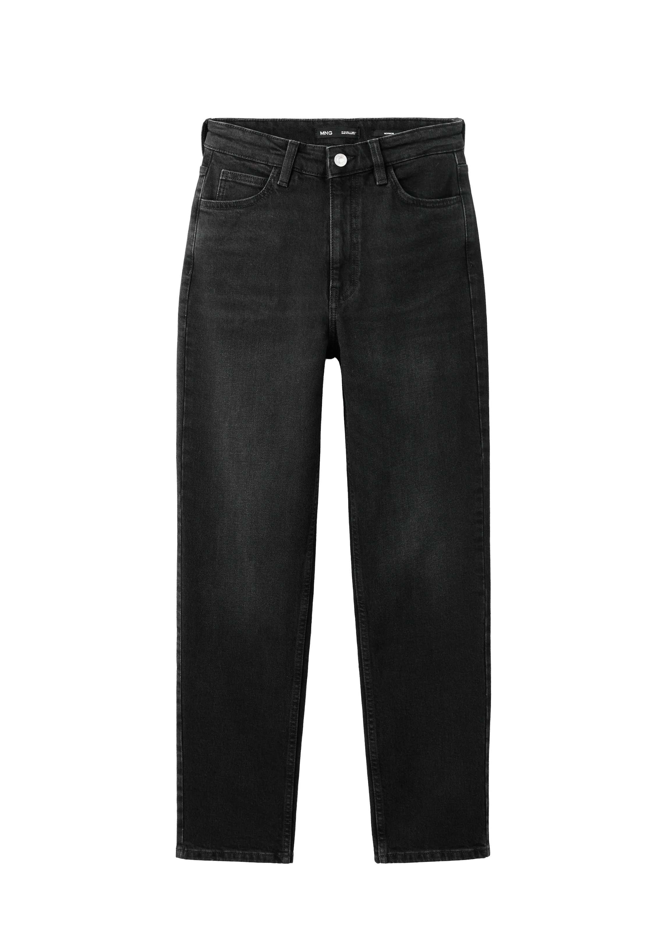 MANGO Kavbojke 'NEWMOM' v velikosti 24-25  | črn denim barva, Prikaz izdelka