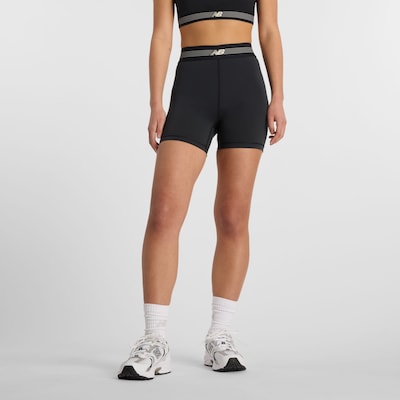 Pantaloni sport 'Ac Fitted 5' pe L new balance pe negru / alb, Vizualizare produs