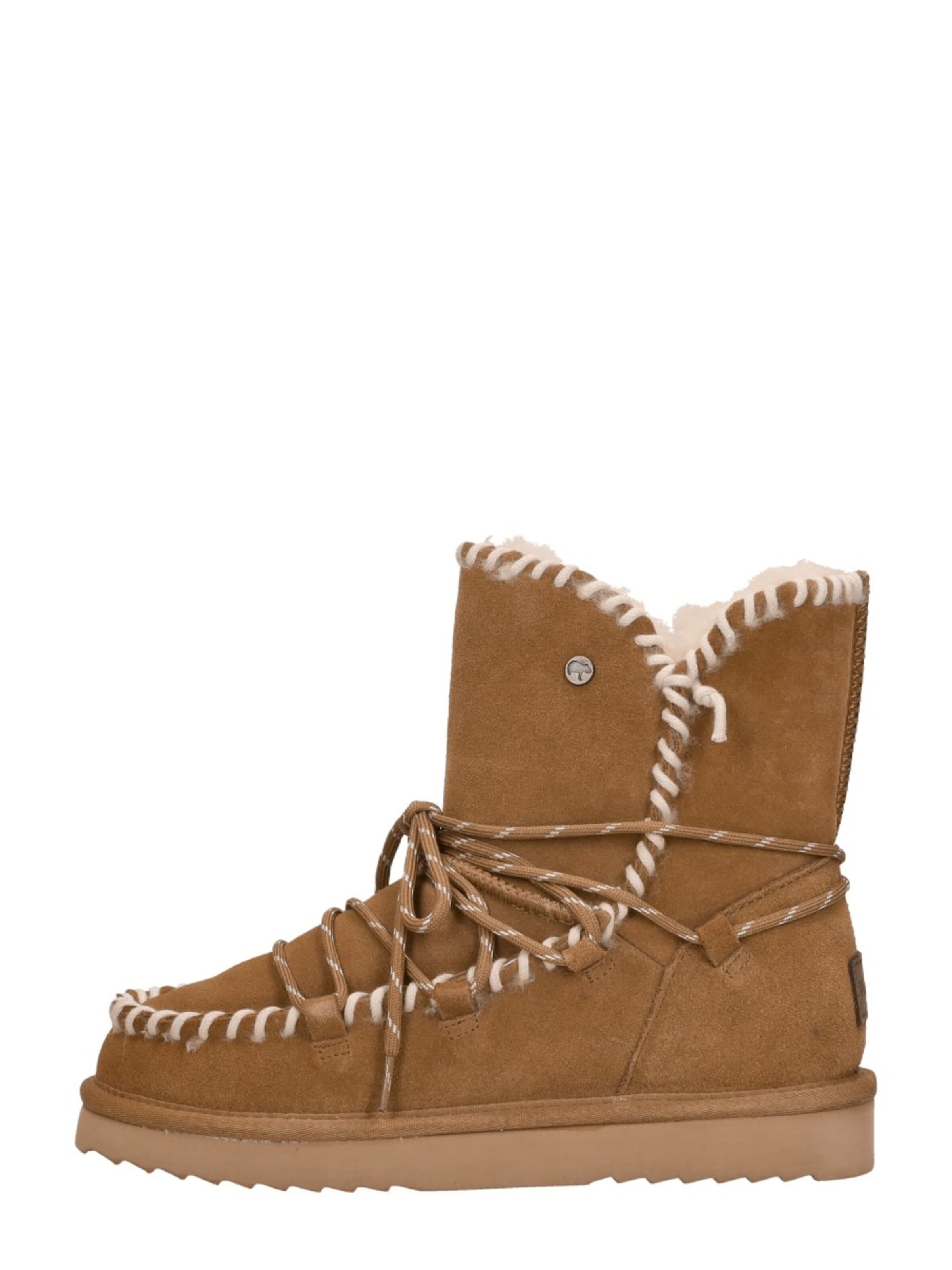 Warmbat Boots 'Waturra' in Bruin: voorkant