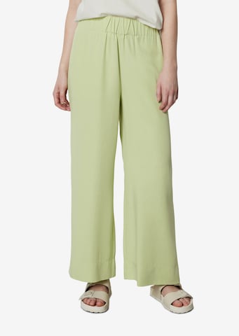 Marc O'Polo DENIM Wide leg Broek in Groen: voorkant