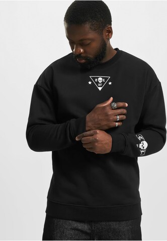 Thug Life Sweatshirt 'HitThe Streets' in Black