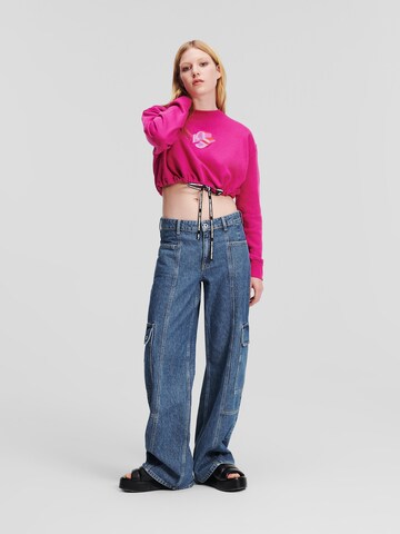 KARL LAGERFELD JEANS Loosefit Cargo farmer - kék