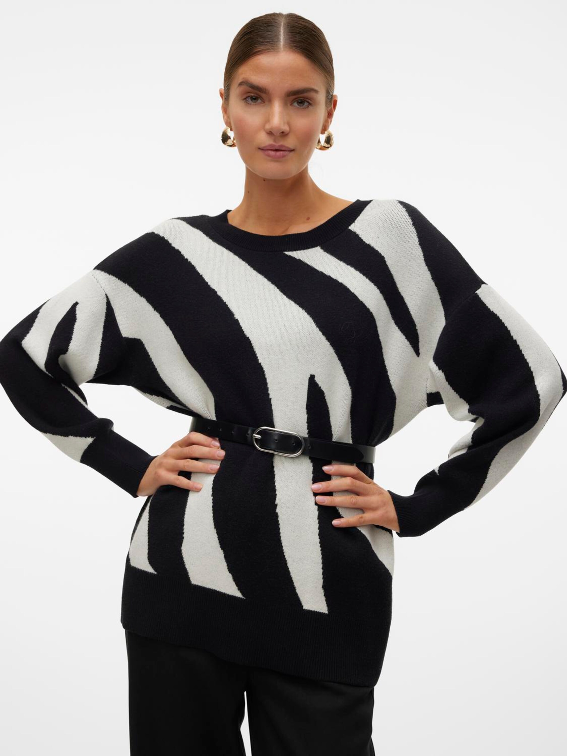 VERO MODA Trui VMNancy in Zwart ABOUT YOU