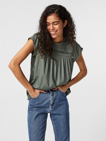 VERO MODA Blouse 'VMDEBBIE' in Groen: voorkant