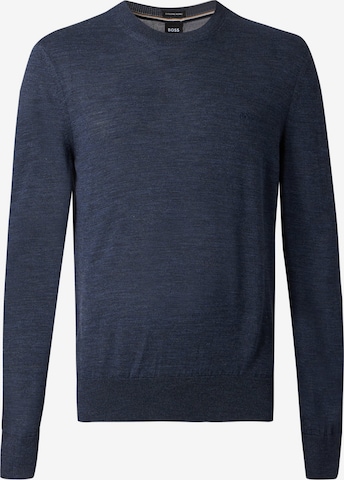 BOSS Sweater 'Leno' in Blue: front