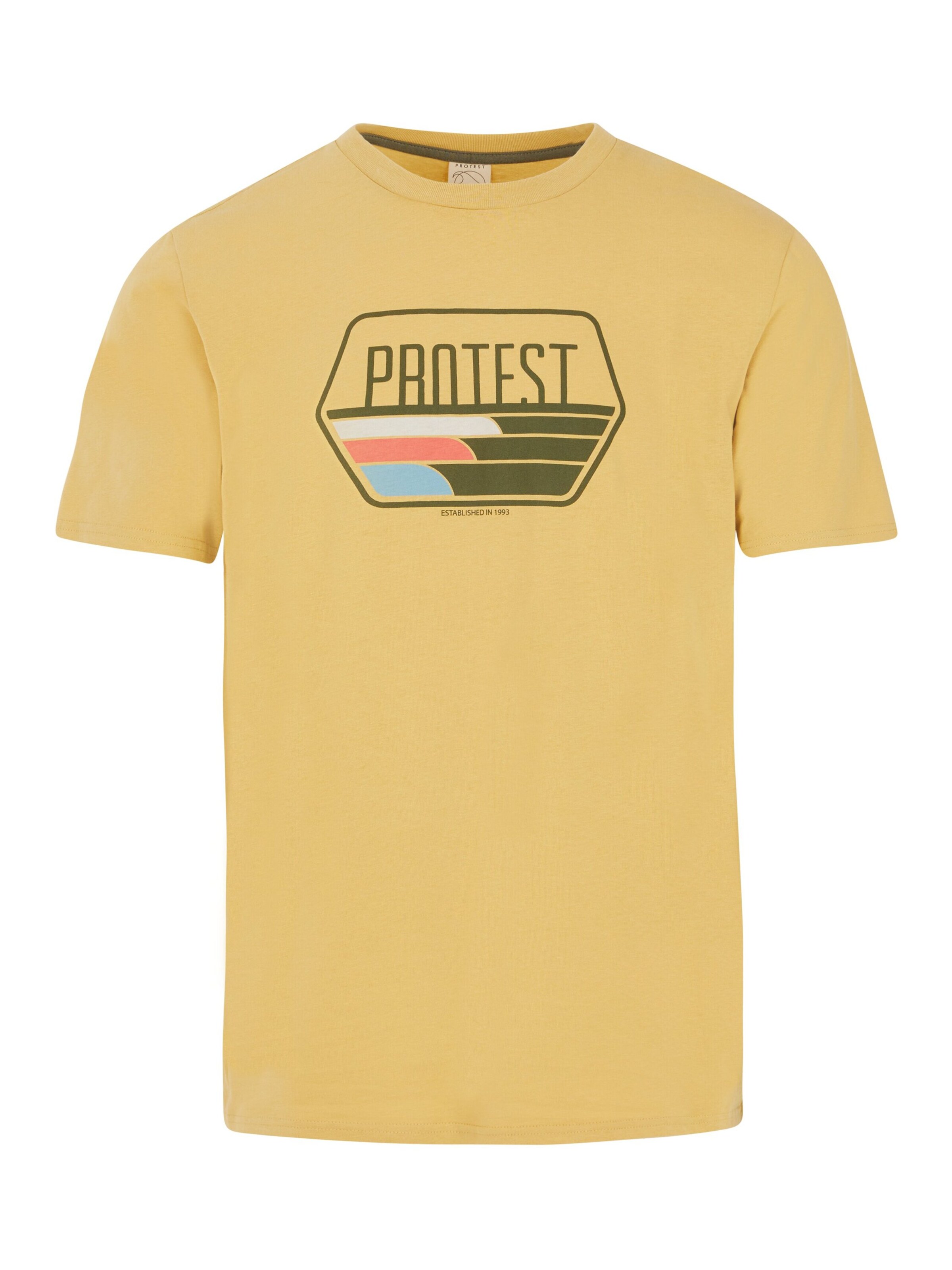 PROTEST Shirt 'PRTSTAN' in Geel: voorkant
